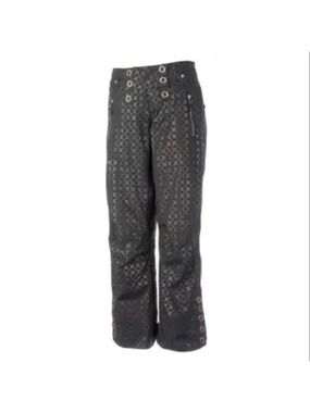 OBERMEYER Womens  Lani Black & silver Ski  Pants Snow Pants sz 10